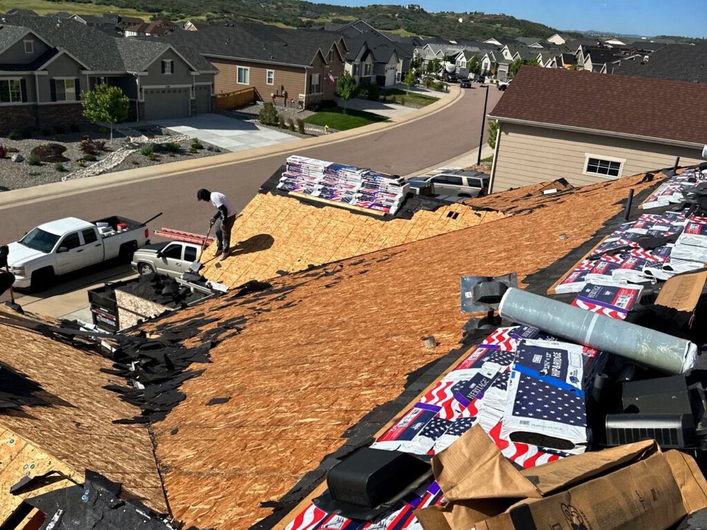 Synthetic underlayment going down before the new roof